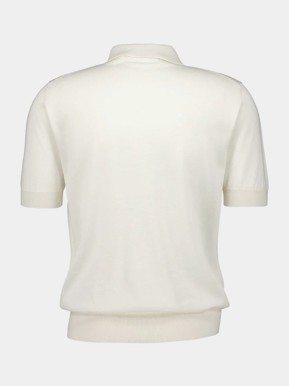 Ivory Cashmere and Silk Polo-Shirt - Image 2