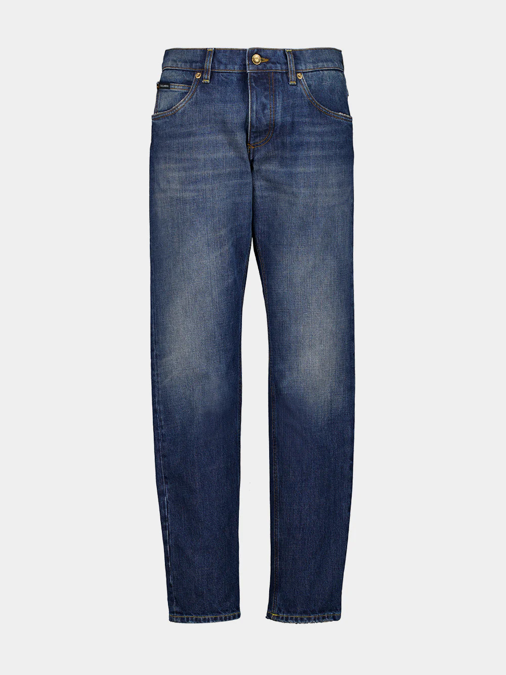 Blue Regular Fit Cotton Jeans