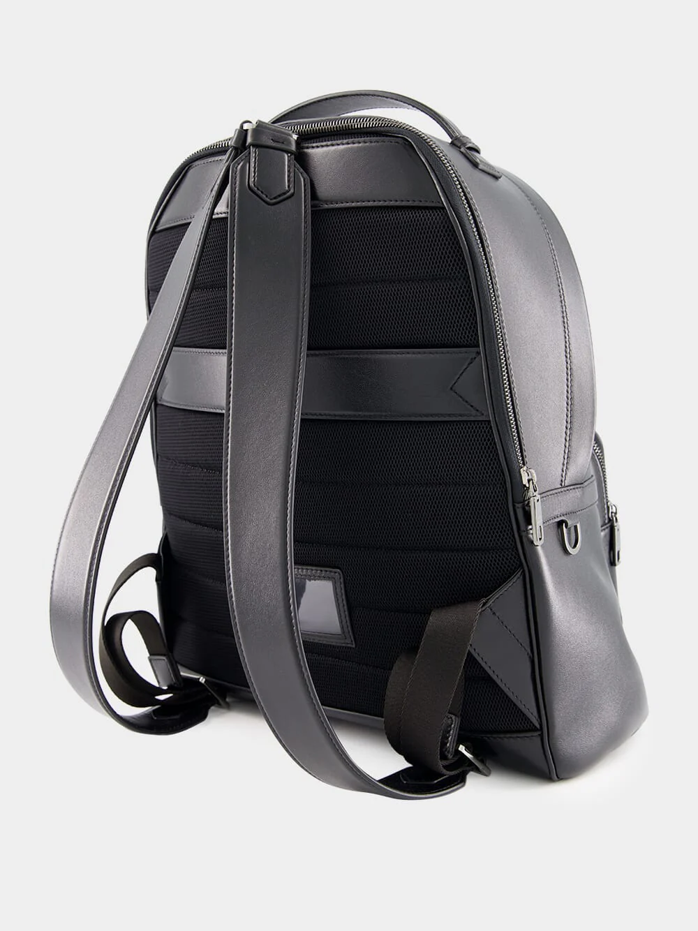 Leather Backpack in Black - Image 4