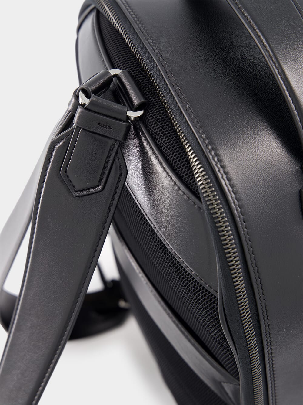 Leather Backpack in Black - Image 7