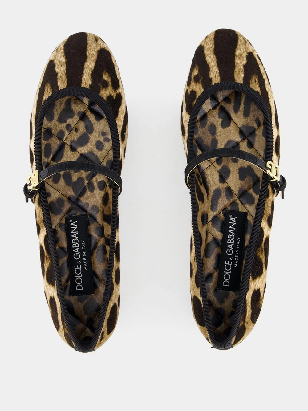 Leopard-Print Velvet Ballet Flats with DG Logo - Image 4