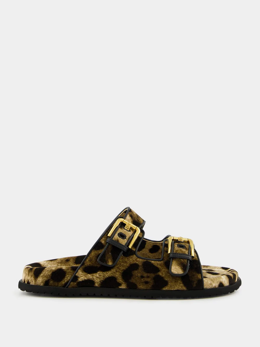 Leopard-Print Velvet Hawaiian Sliders - Image 7