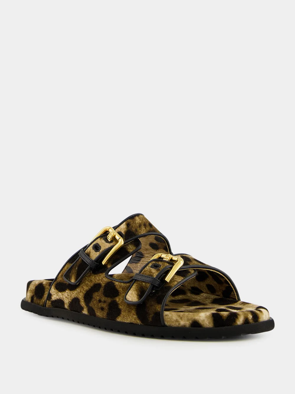 Leopard-Print Velvet Hawaiian Sliders - Image 8