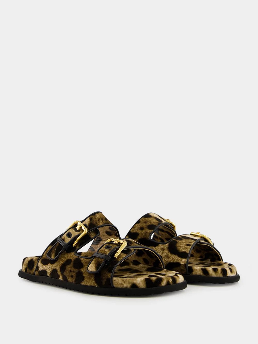 Leopard-Print Velvet Hawaiian Sliders - Image 9