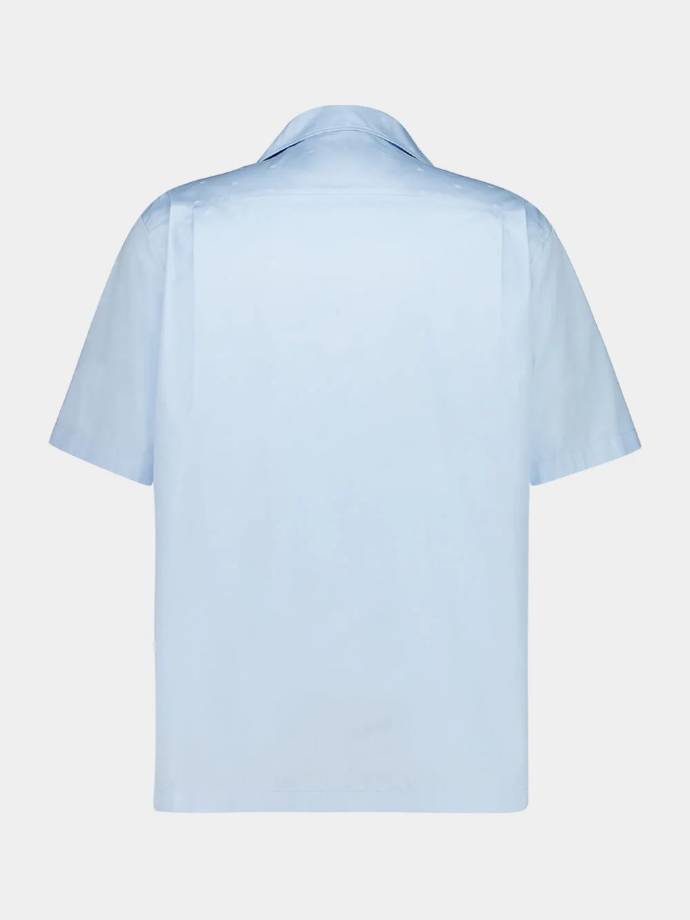 Light Blue Short-Sleeve Cotton Shirt - Image 2