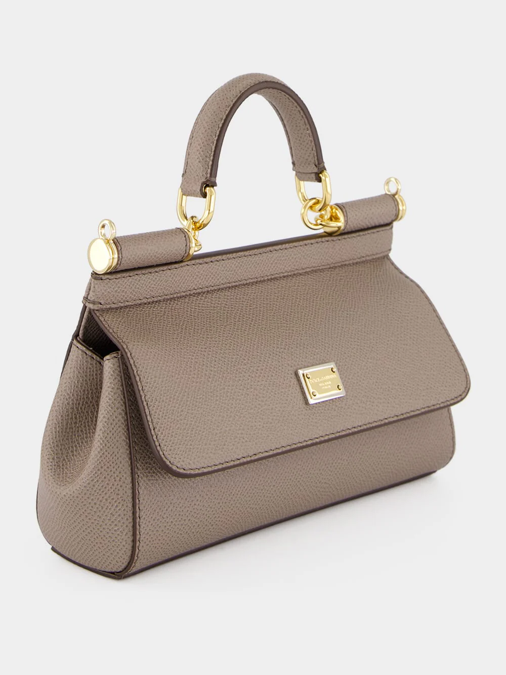 Light Mud Sicily Mini Leather Handbag - Image 3
