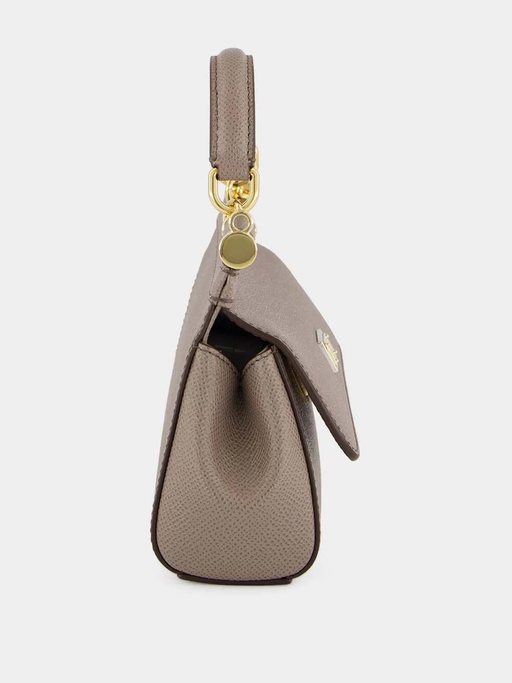 Light Mud Sicily Mini Leather Handbag - Image 4