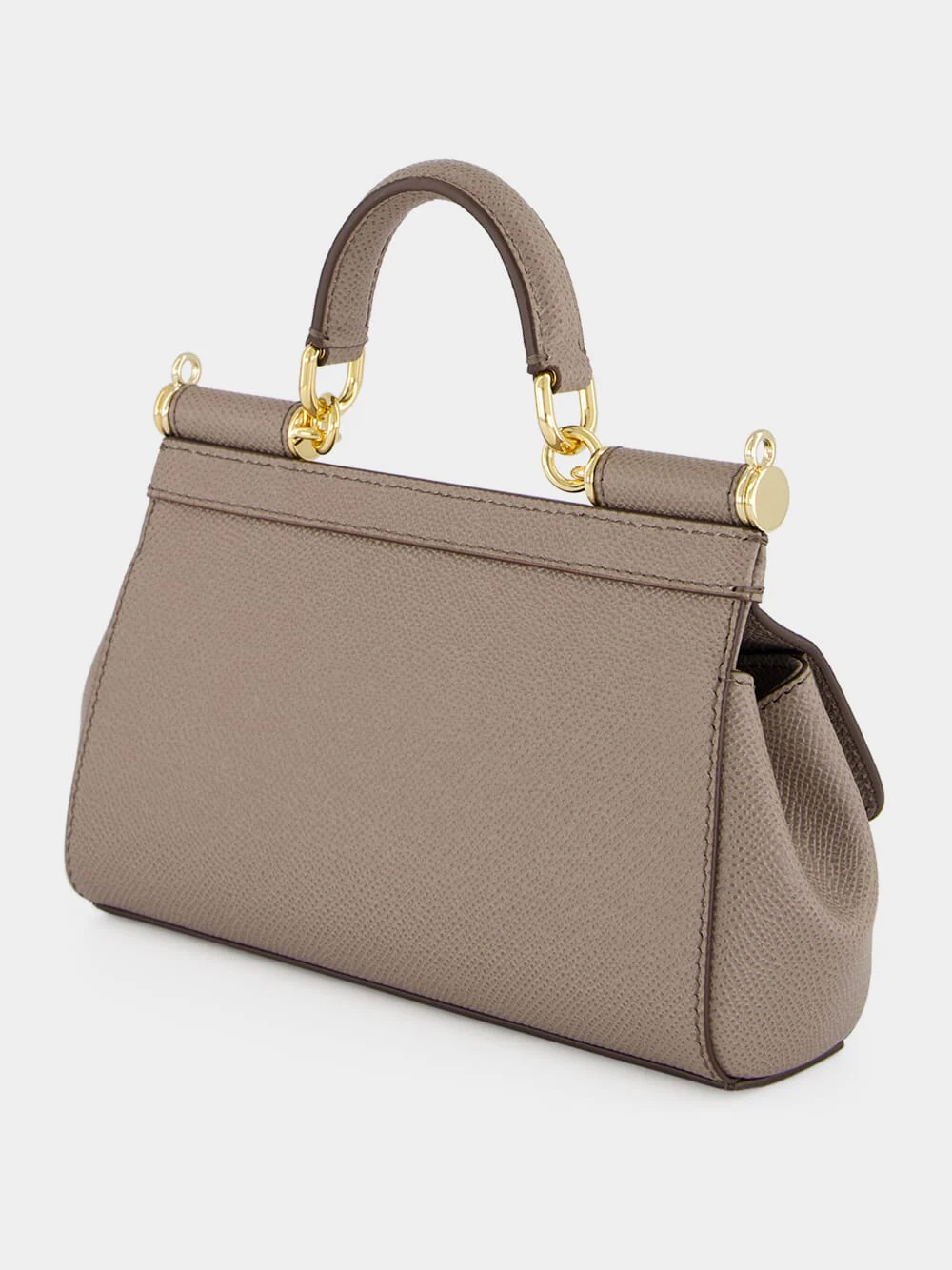 Light Mud Sicily Mini Leather Handbag - Image 5