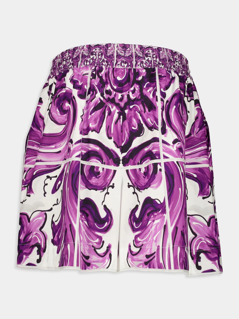 Majolica-Print Cotton Poplin Shorts - Image 3