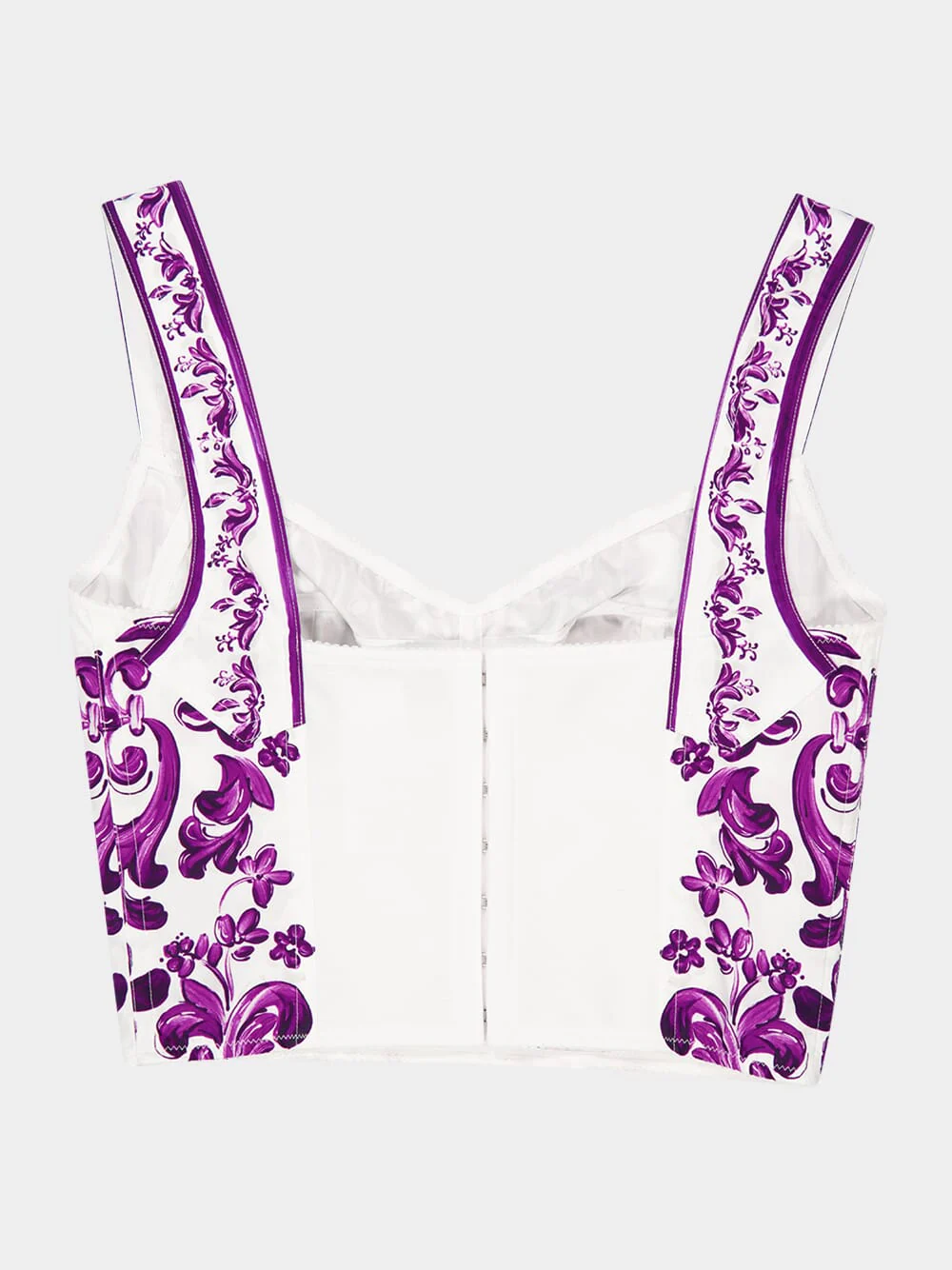 Majolica-Print Poplin Bustier Top - Image 6