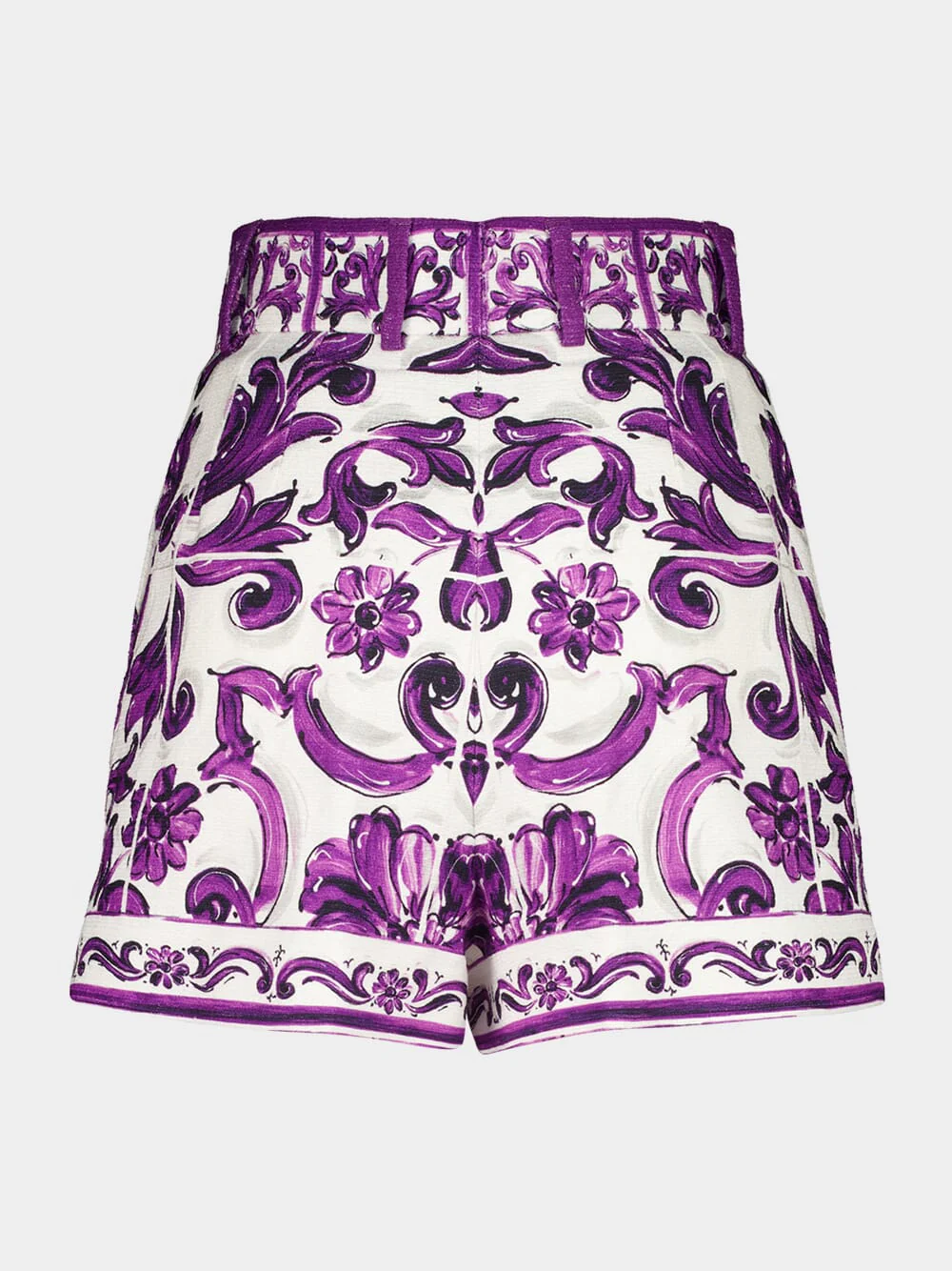 Majolica-Print Relaxed Fit Cotton Shorts - Image 2