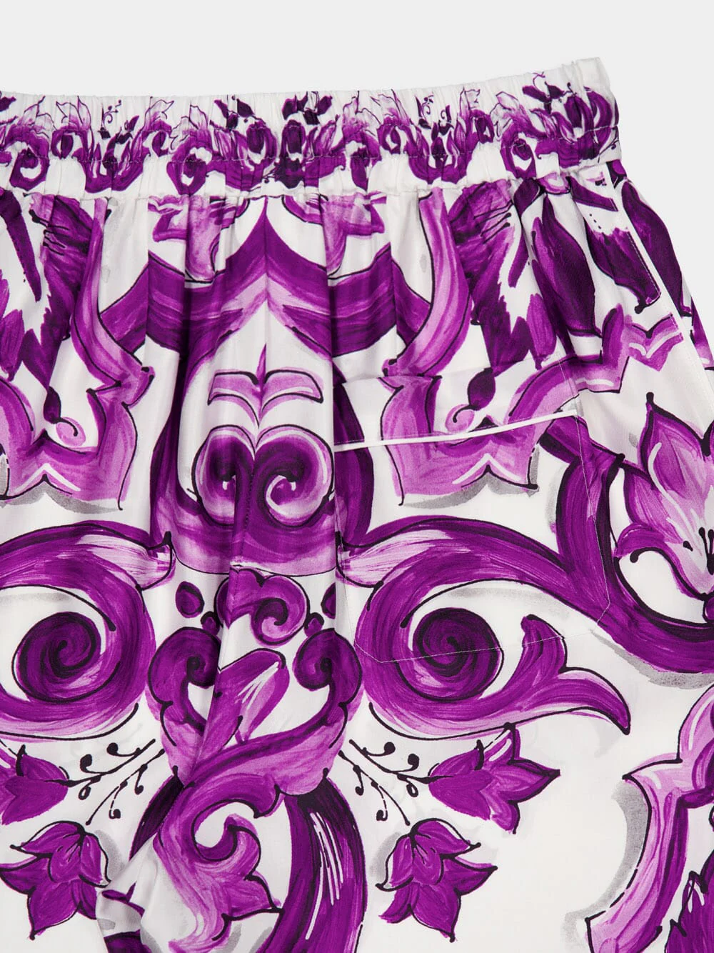 Majolica-Print Silk Wide-Leg Culottes - Image 5