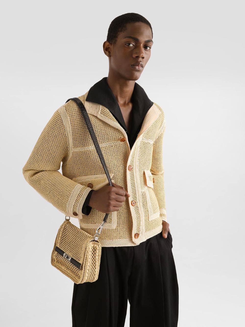 Marlene Woven Raffia Shoulder Bag