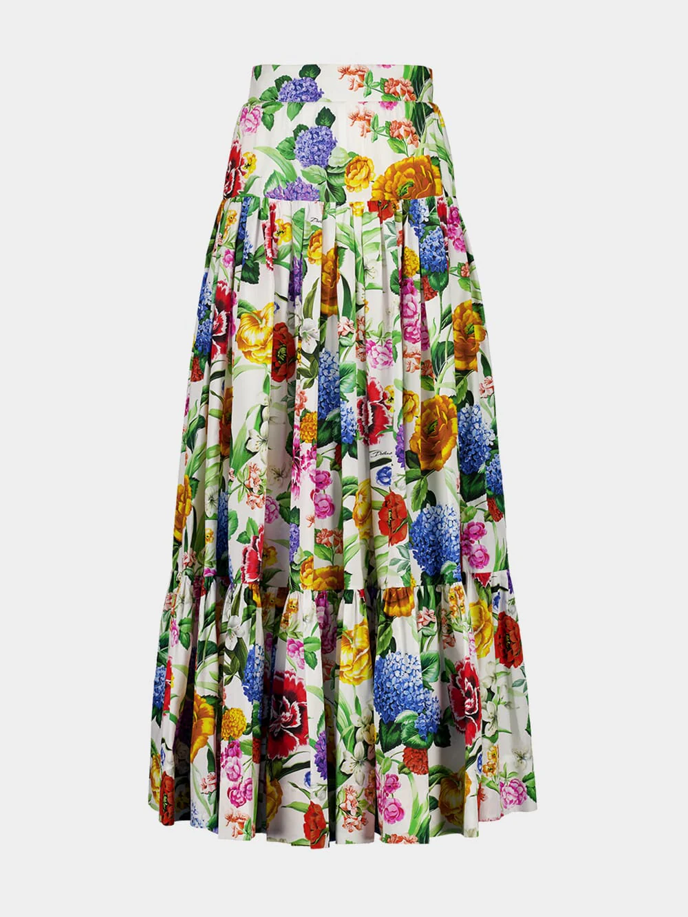 Maxi Floral Ruffled Skirt