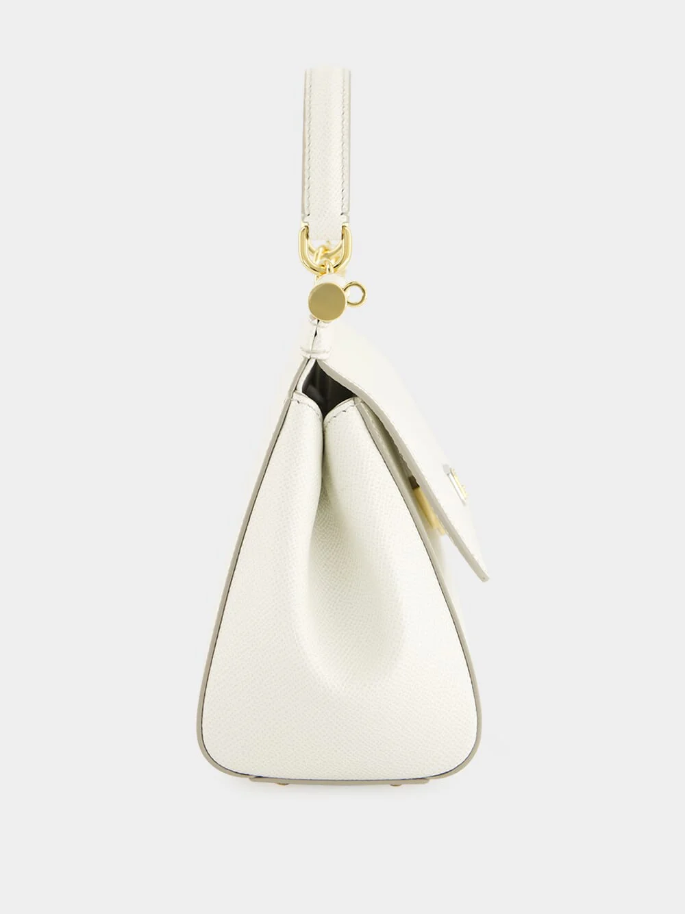 Medium White Sicily Handbag - Image 4