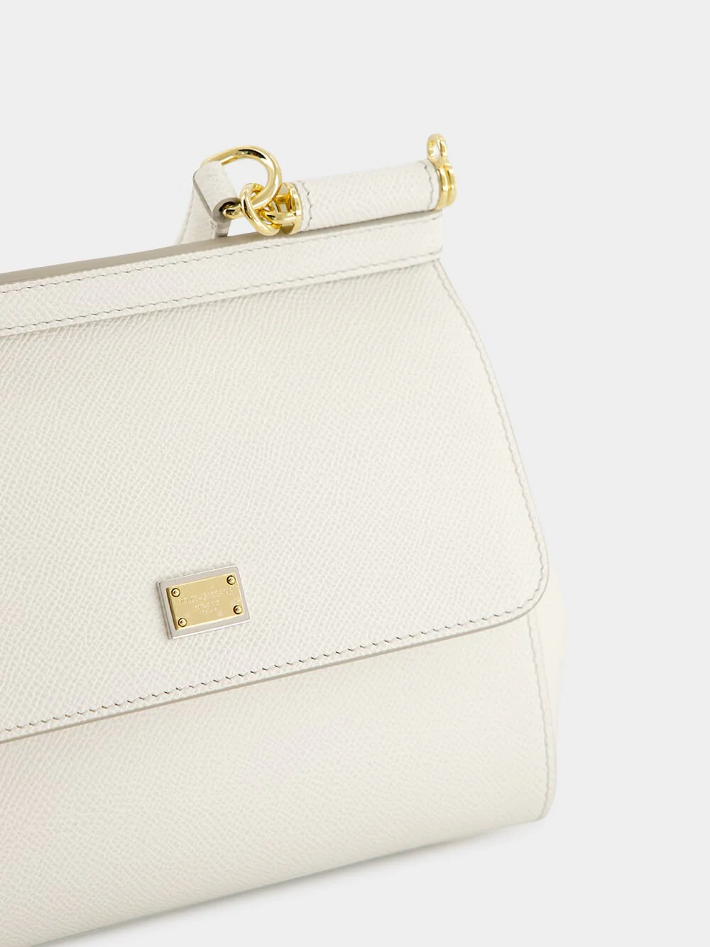 Medium White Sicily Handbag - Image 7