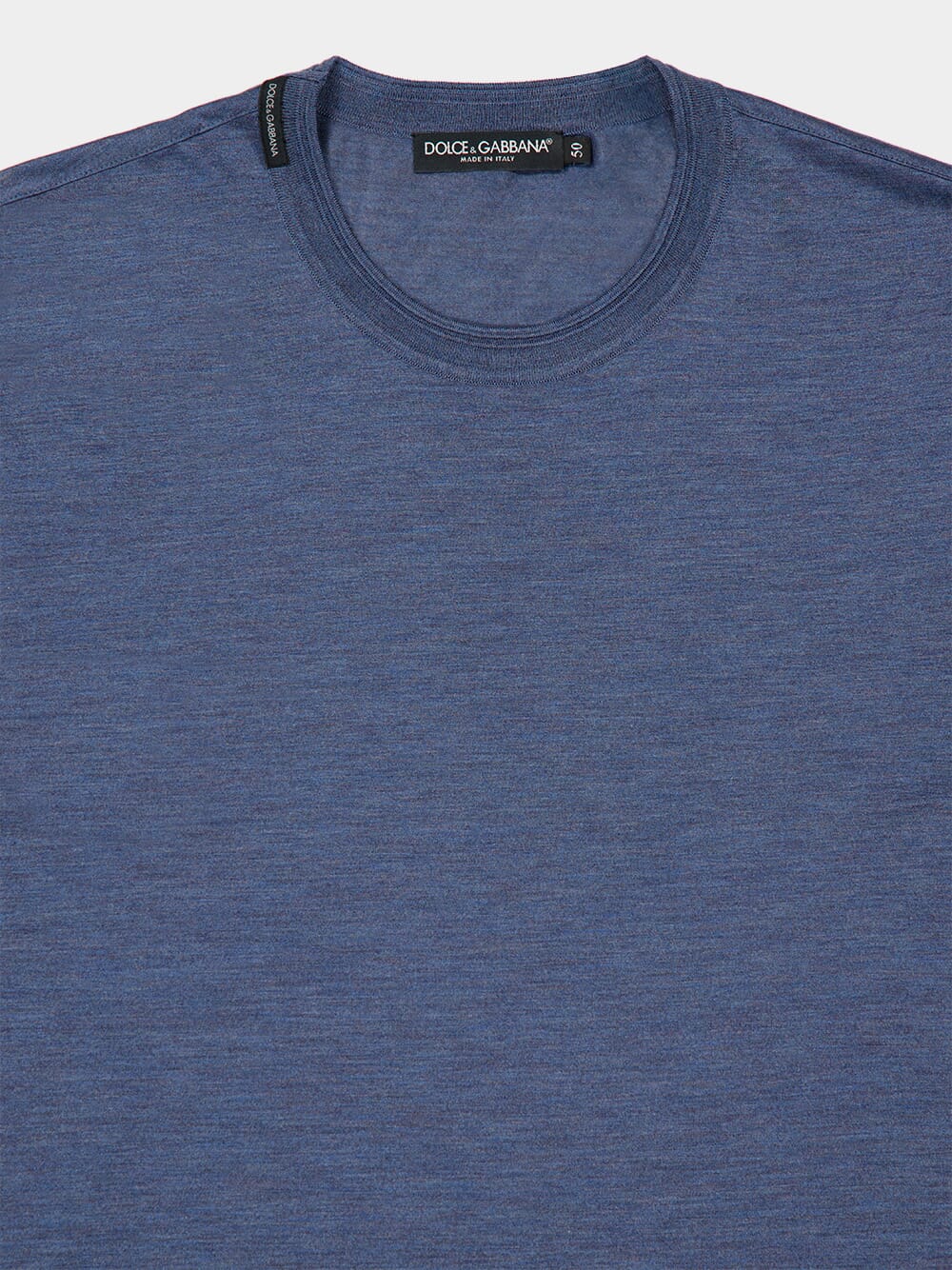 Melange Blue Silk T-Shirt - Image 3