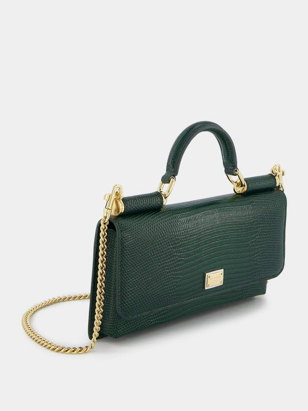 Mini Sicily Iguana-Print Leather Bag - Image 2