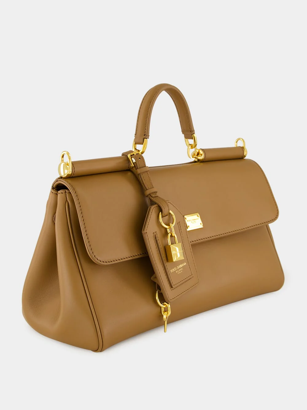 My Sicily Caramel Brown Leather Handbag - Image 3