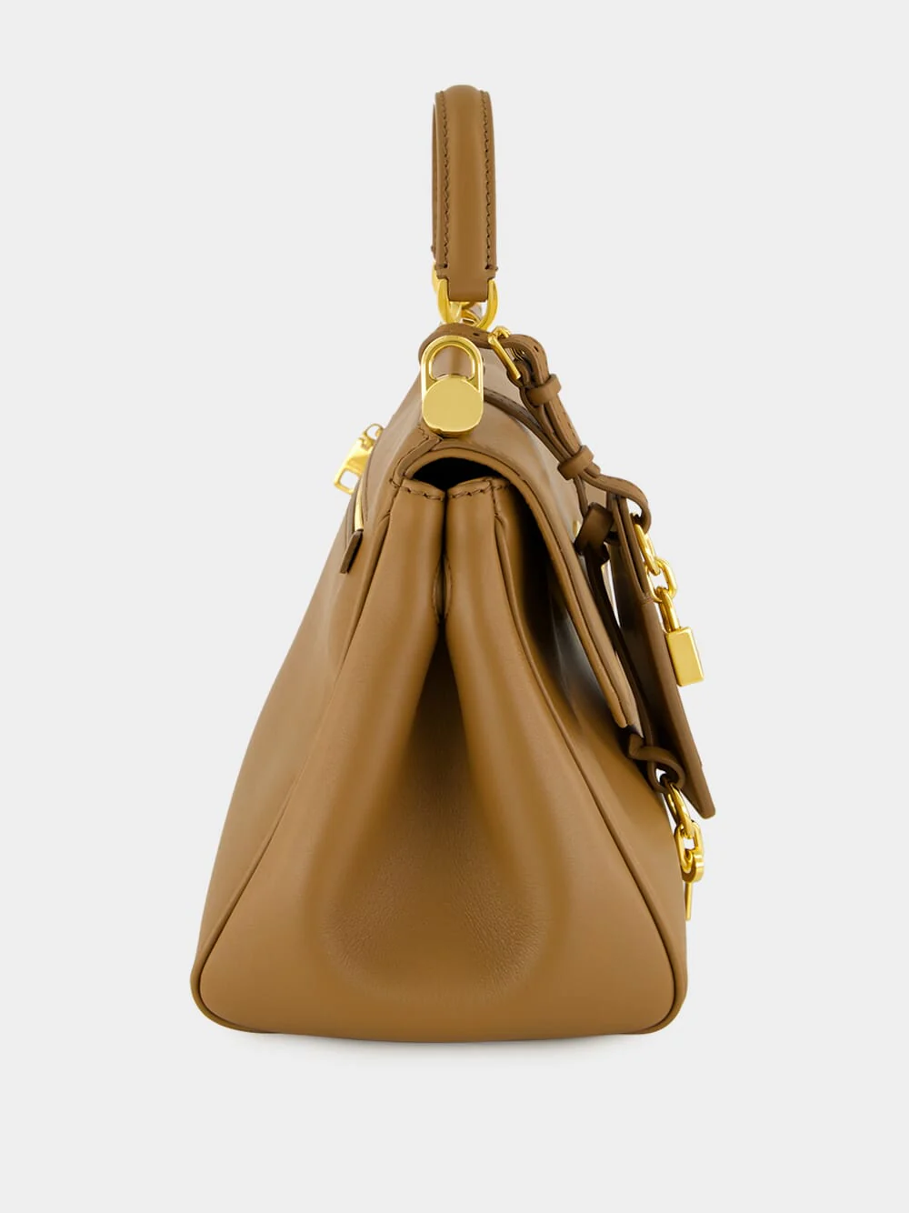 My Sicily Caramel Brown Leather Handbag - Image 4