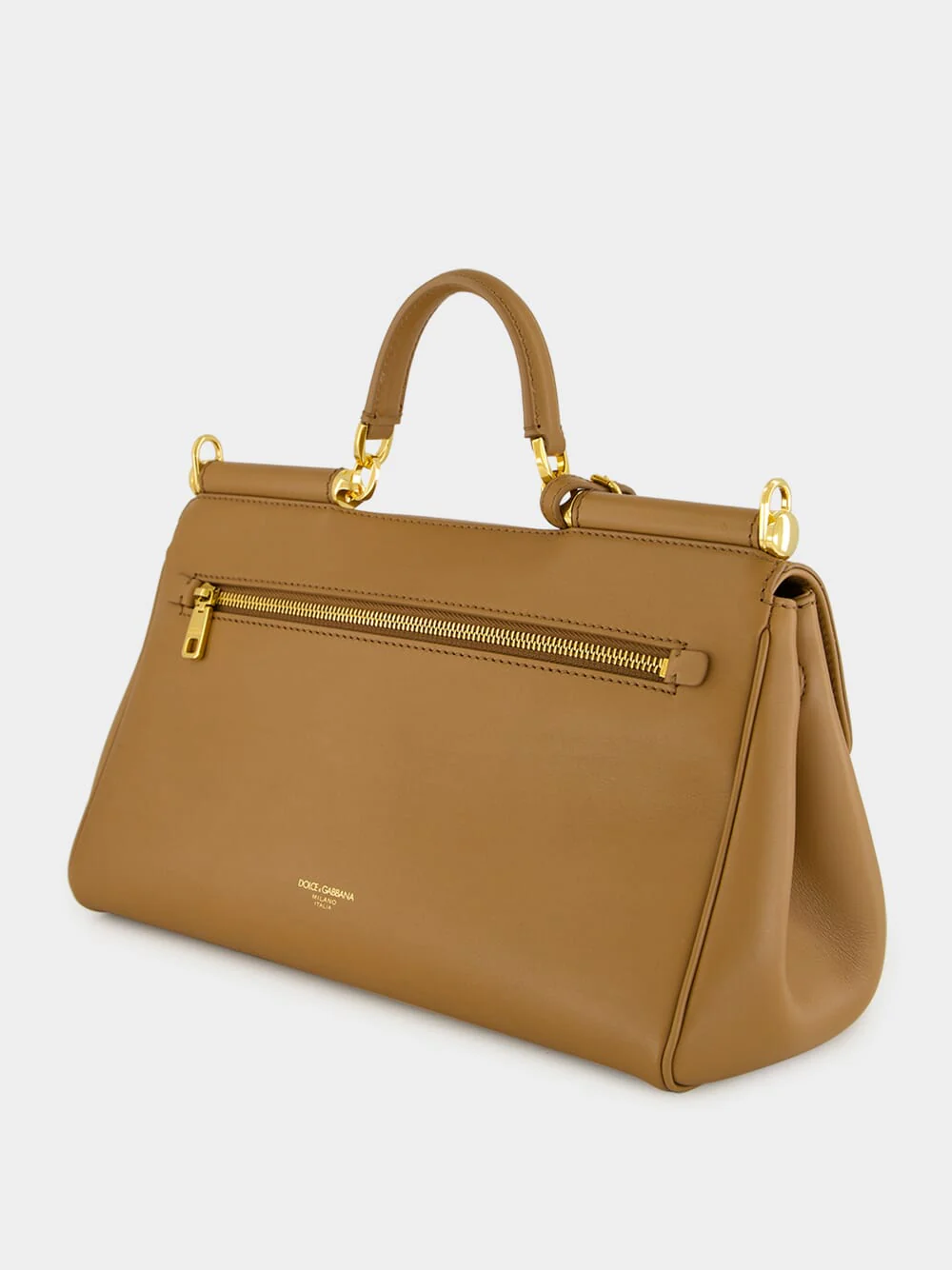 My Sicily Caramel Brown Leather Handbag - Image 5