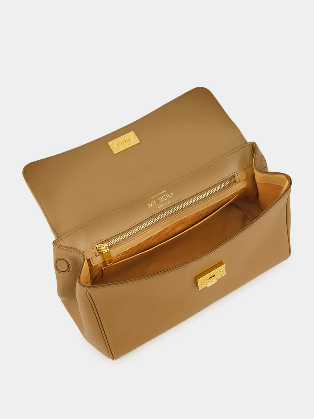 My Sicily Caramel Brown Leather Handbag - Image 6