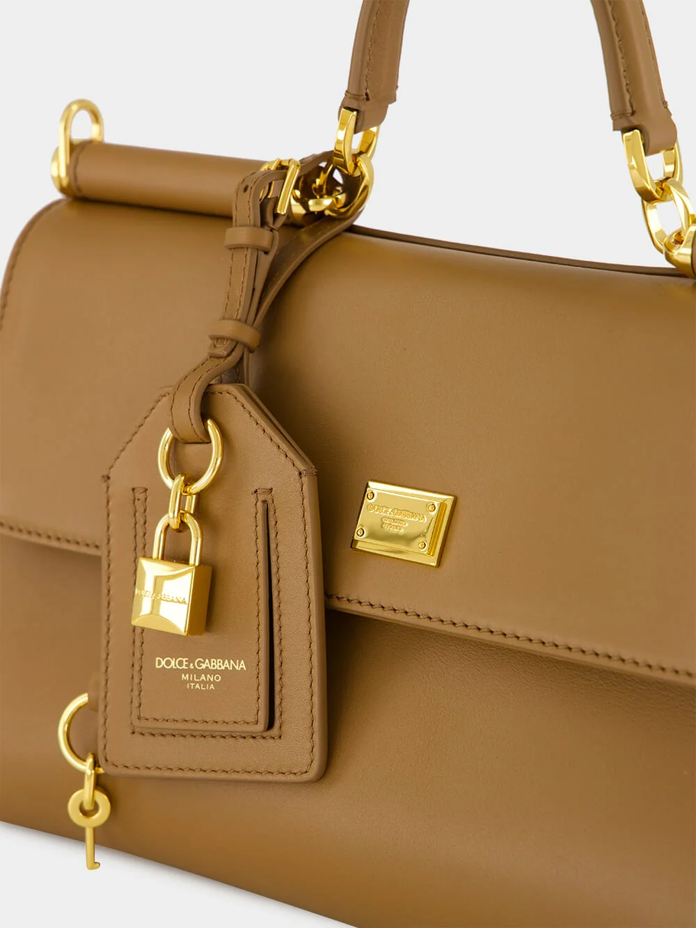 My Sicily Caramel Brown Leather Handbag - Image 7