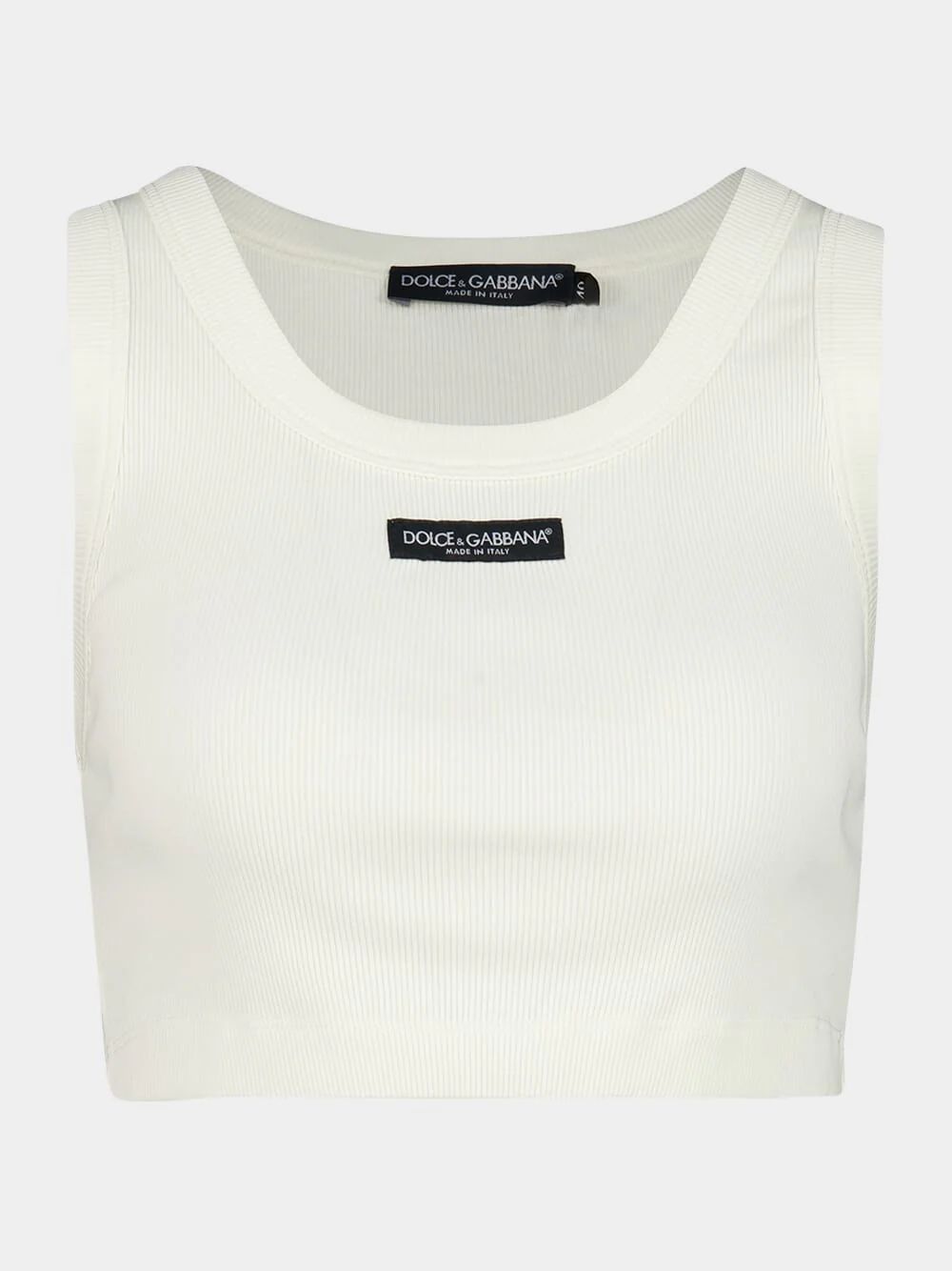 Natural White Cropped Tank Top
