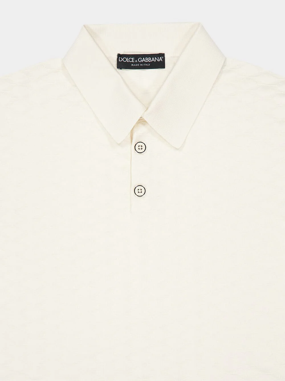 Natural White Short-Sleeve Polo Neck Jumper - Image 3