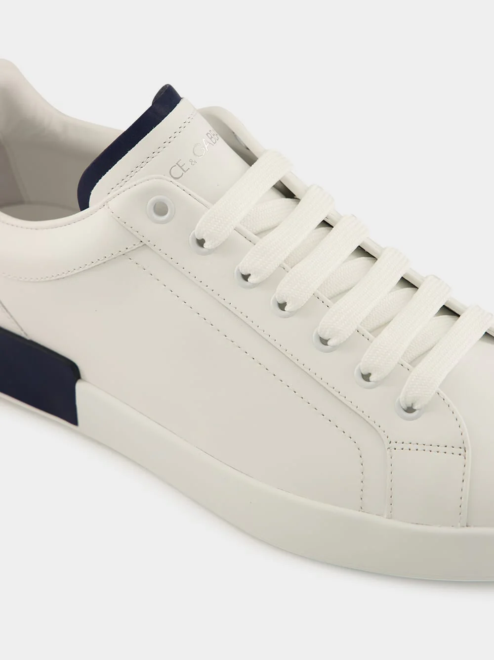 Navy Blue Portofino Calfskin Sneakers - Image 6