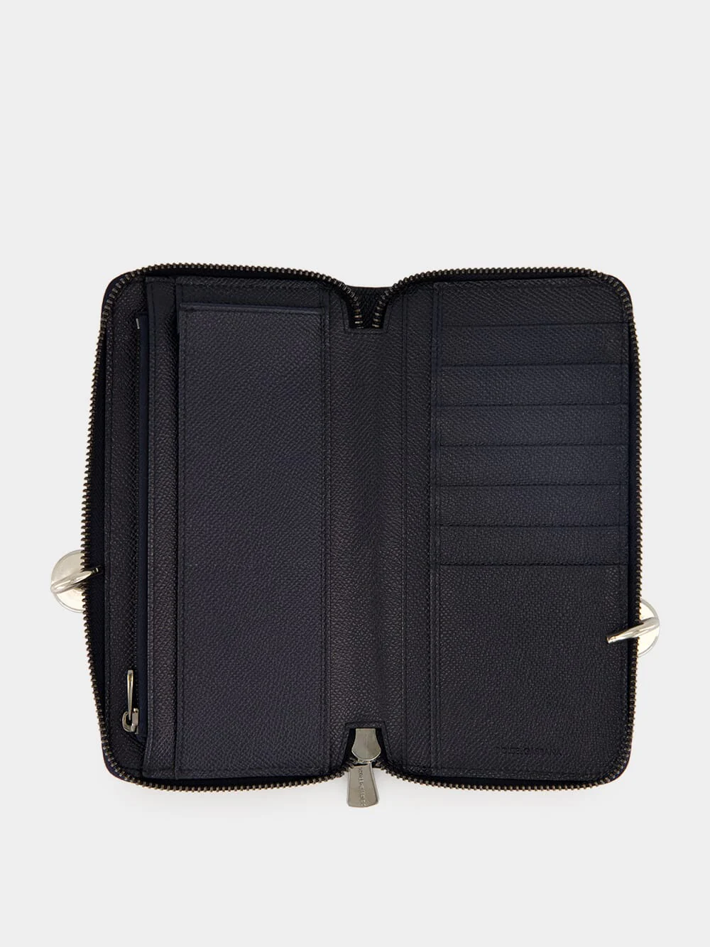 Night Blue Crocodile Leather Zip Wallet - Image 2