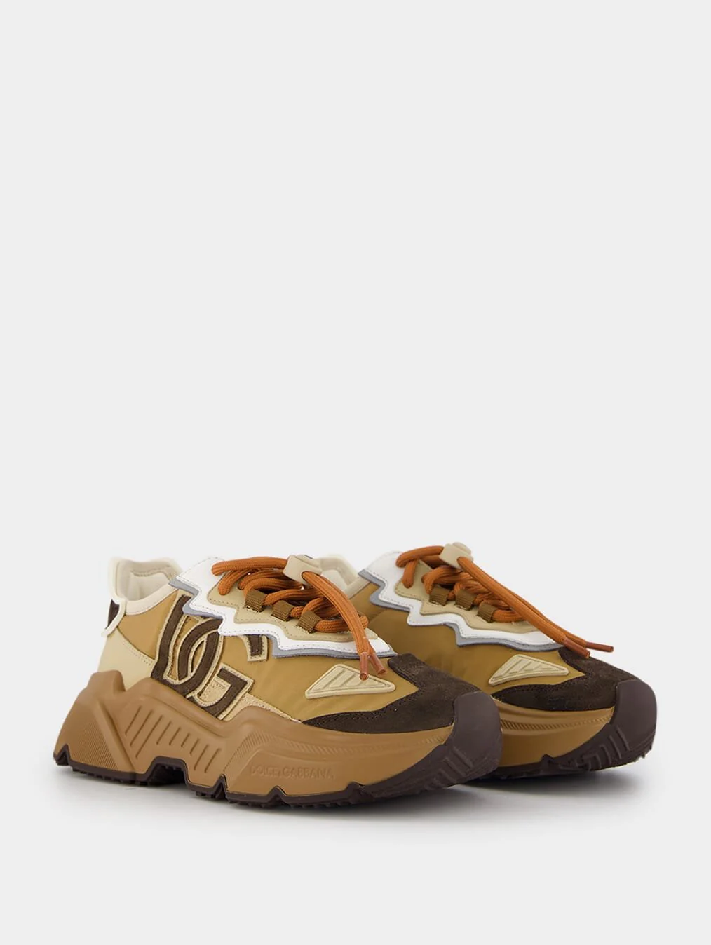 Panelled Drawstring Embossed Logo Sneakers - Image 3