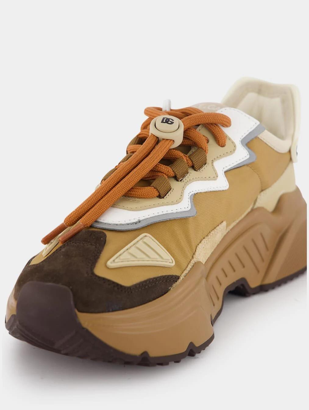 Panelled Drawstring Embossed Logo Sneakers - Image 5