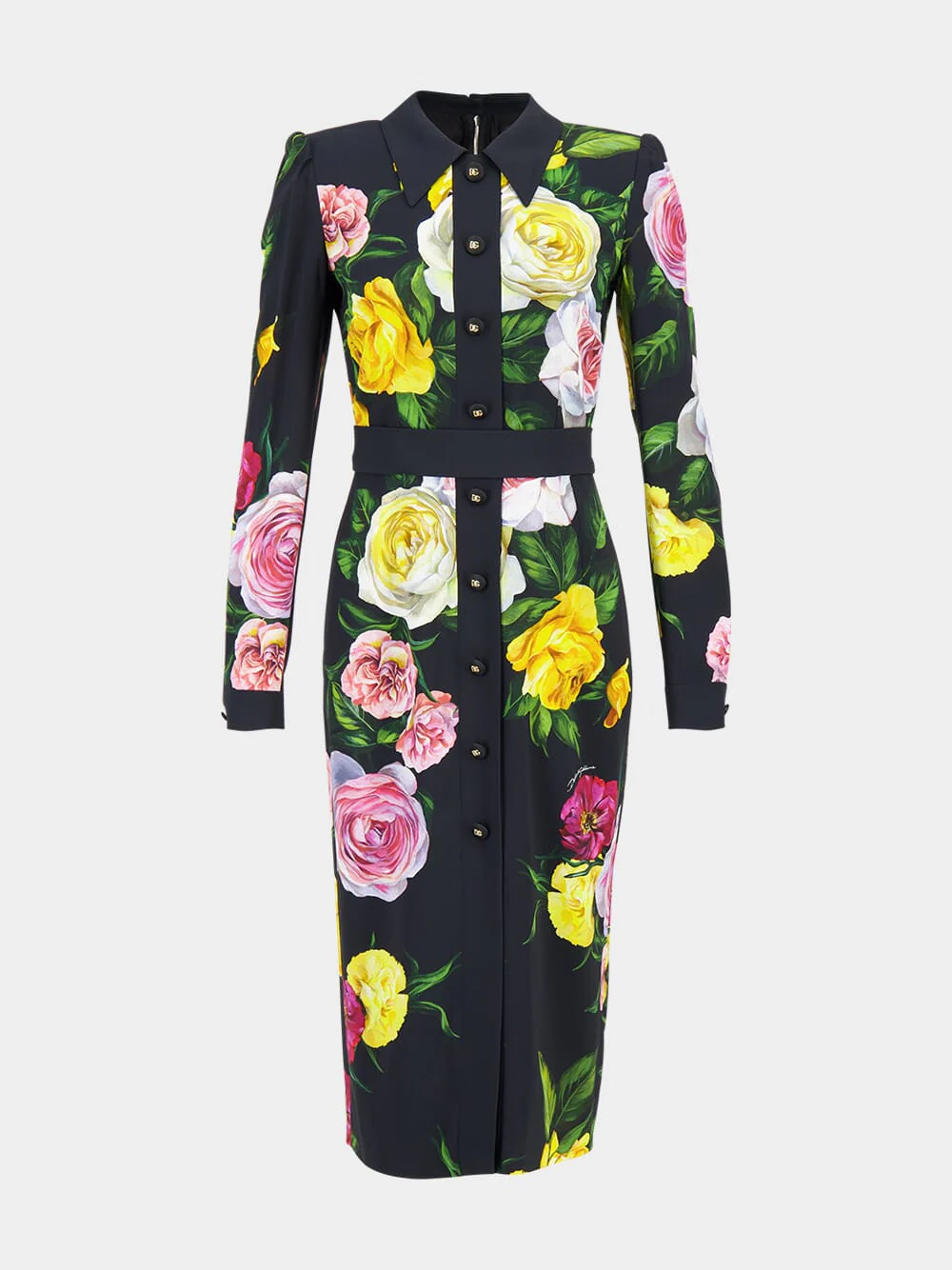 Peony and Rose Calf-Length Cady Shirt Dress - Image 2