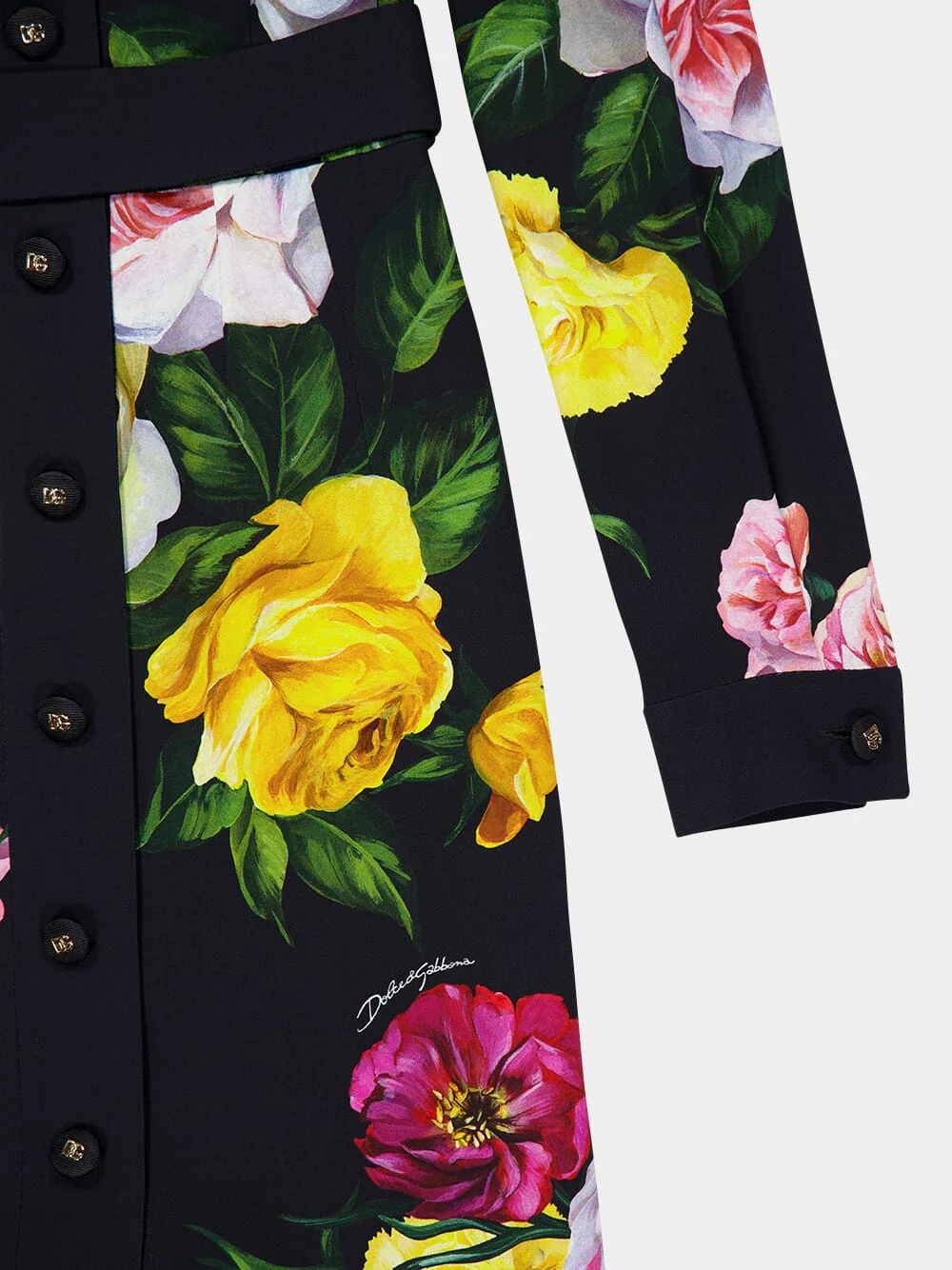Peony and Rose Calf-Length Cady Shirt Dress - Image 6