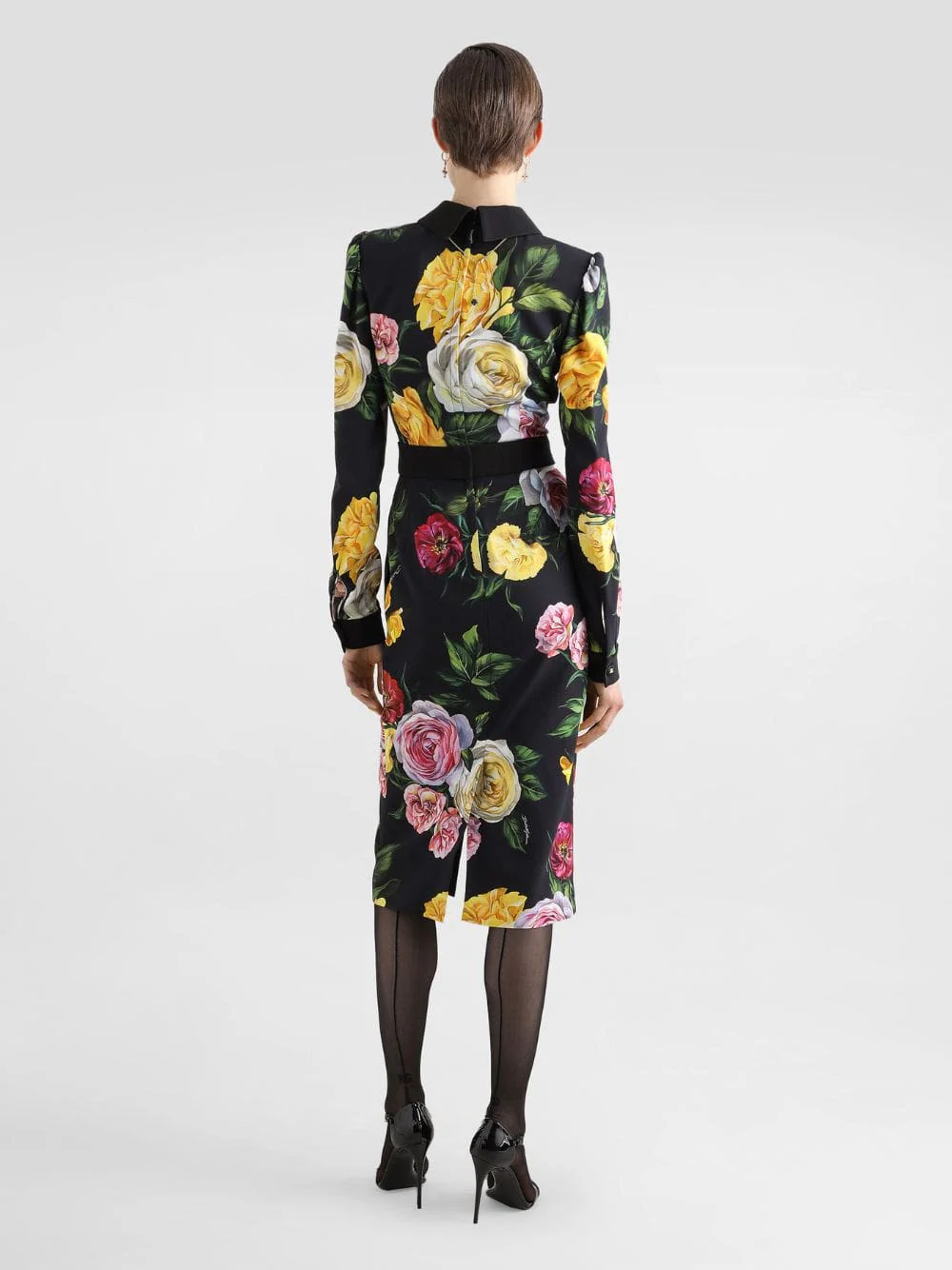 Peony and Rose Calf-Length Cady Shirt Dress - Image 9