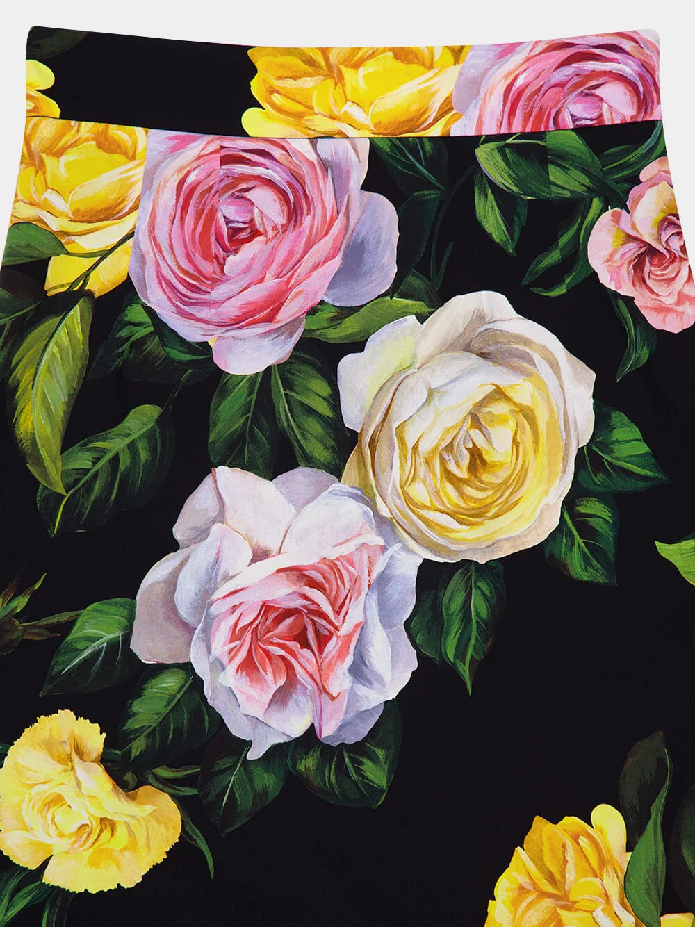 Peony and Rose-Print Charmeuse Skirt - Image 5