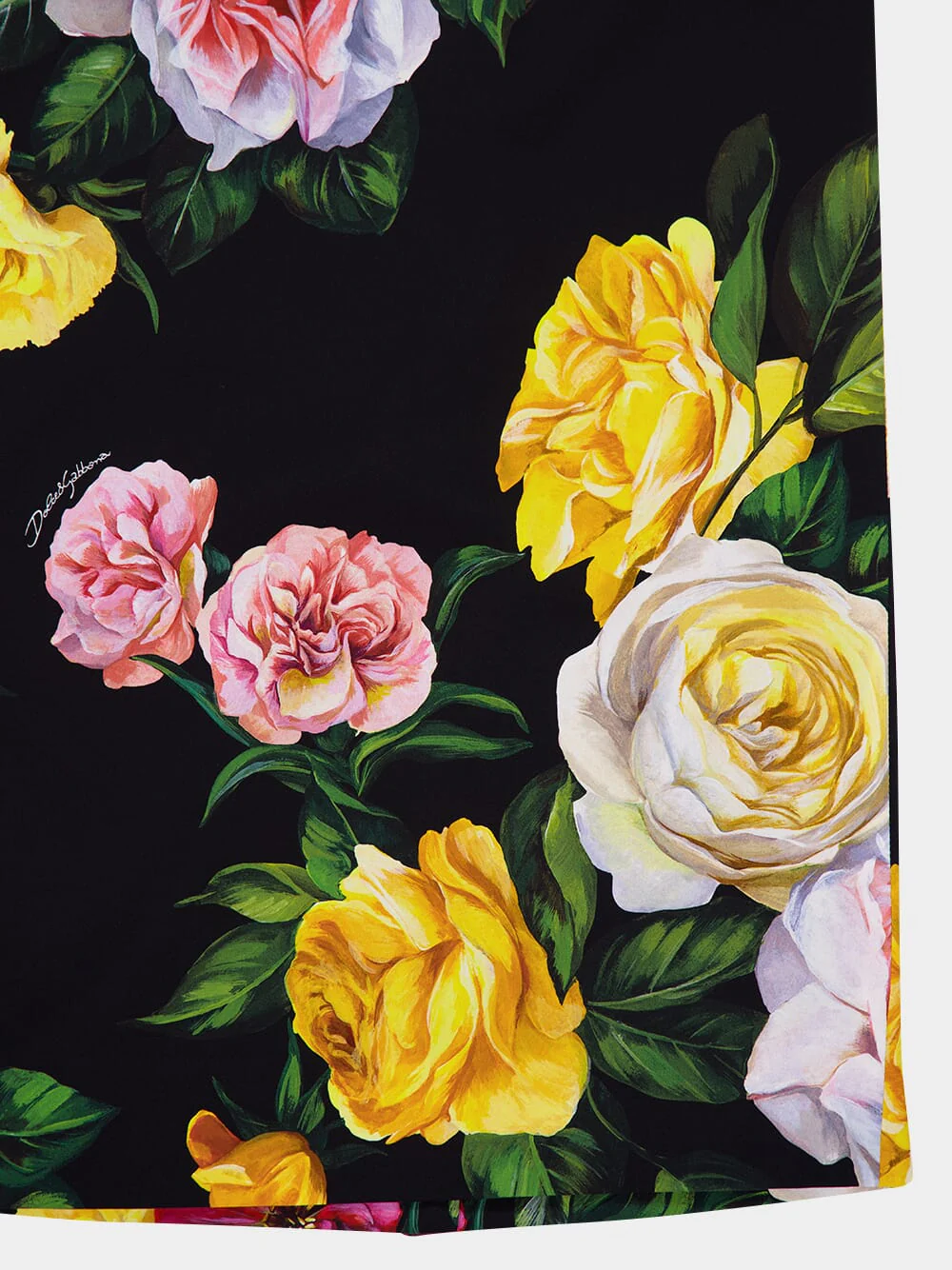 Peony and Rose-Print Charmeuse Skirt - Image 6