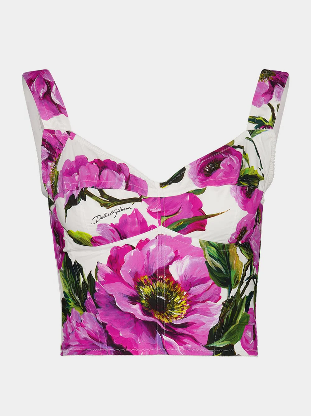 Peony Print Corset Top