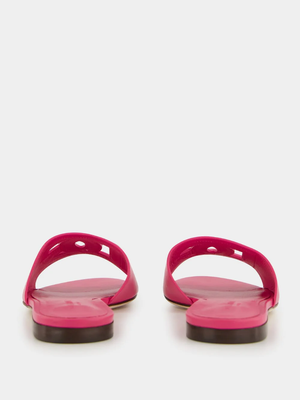 Pink DG Logo Calfskin Slides - Image 5