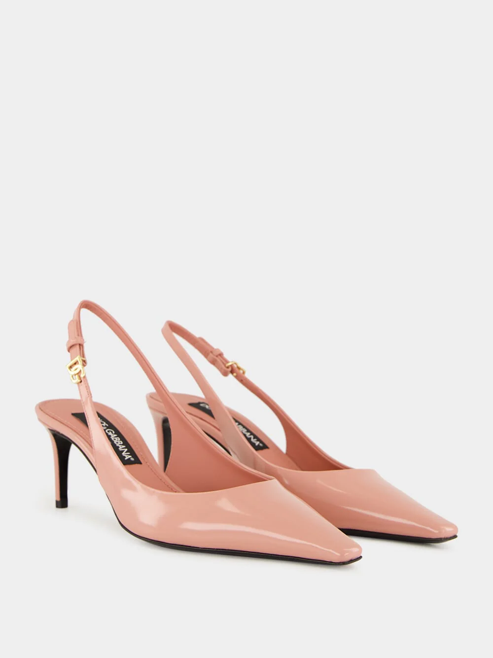 Pink Polished Calfskin Slingbacks - Image 3