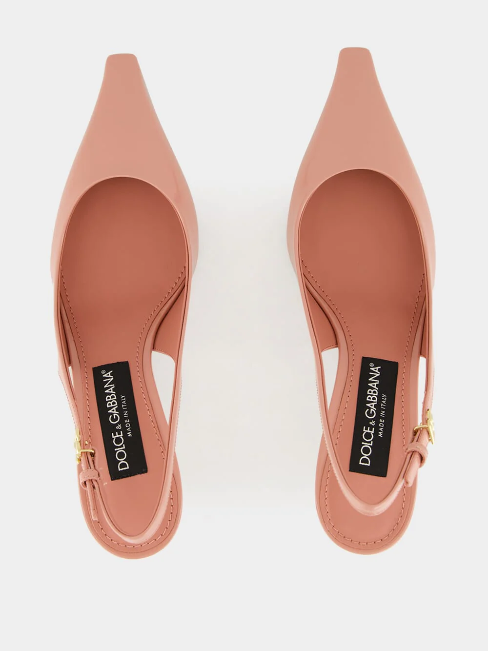 Pink Polished Calfskin Slingbacks - Image 4