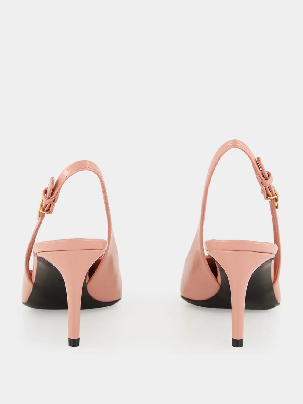 Pink Polished Calfskin Slingbacks - Image 5