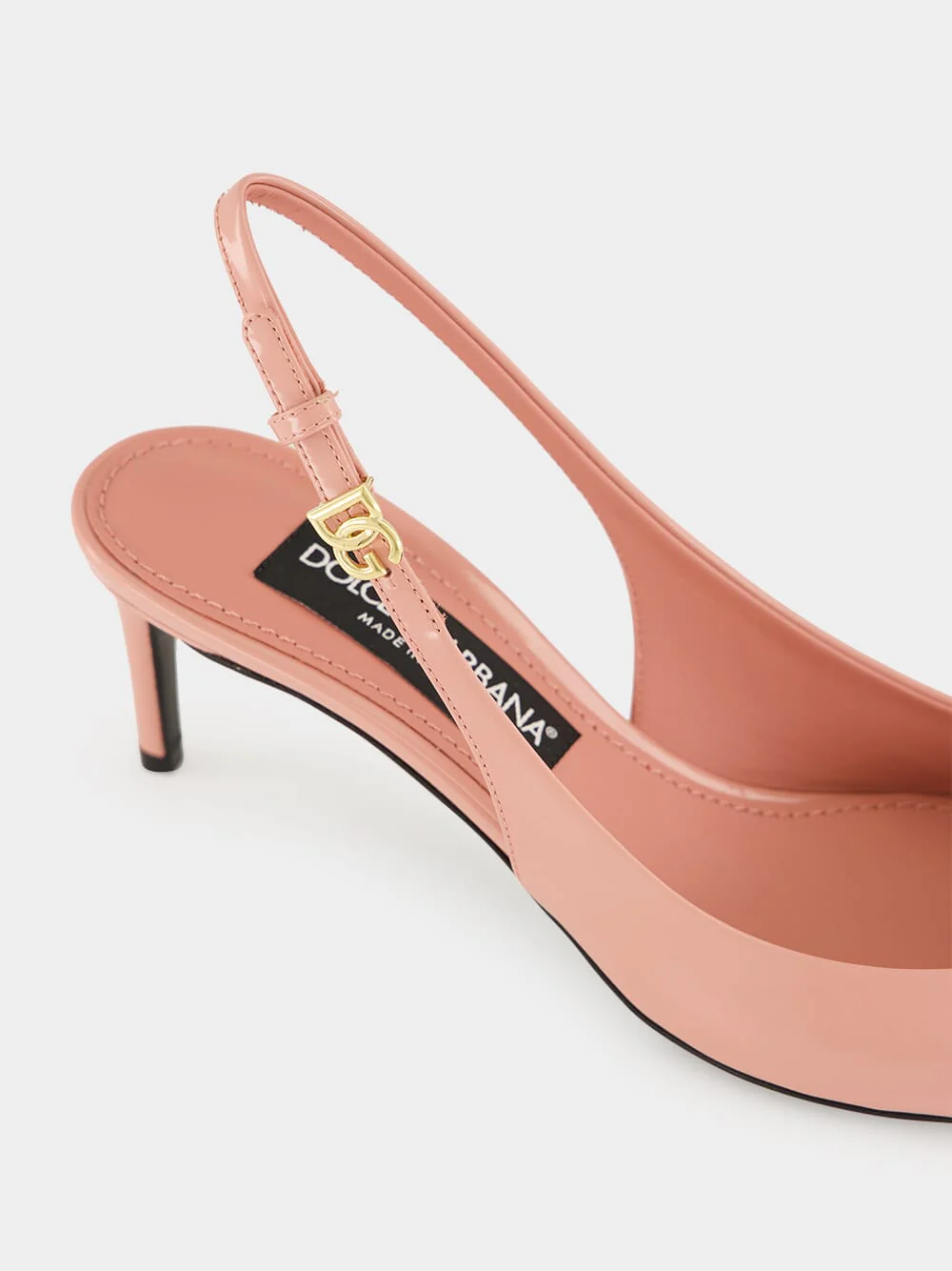 Pink Polished Calfskin Slingbacks - Image 6