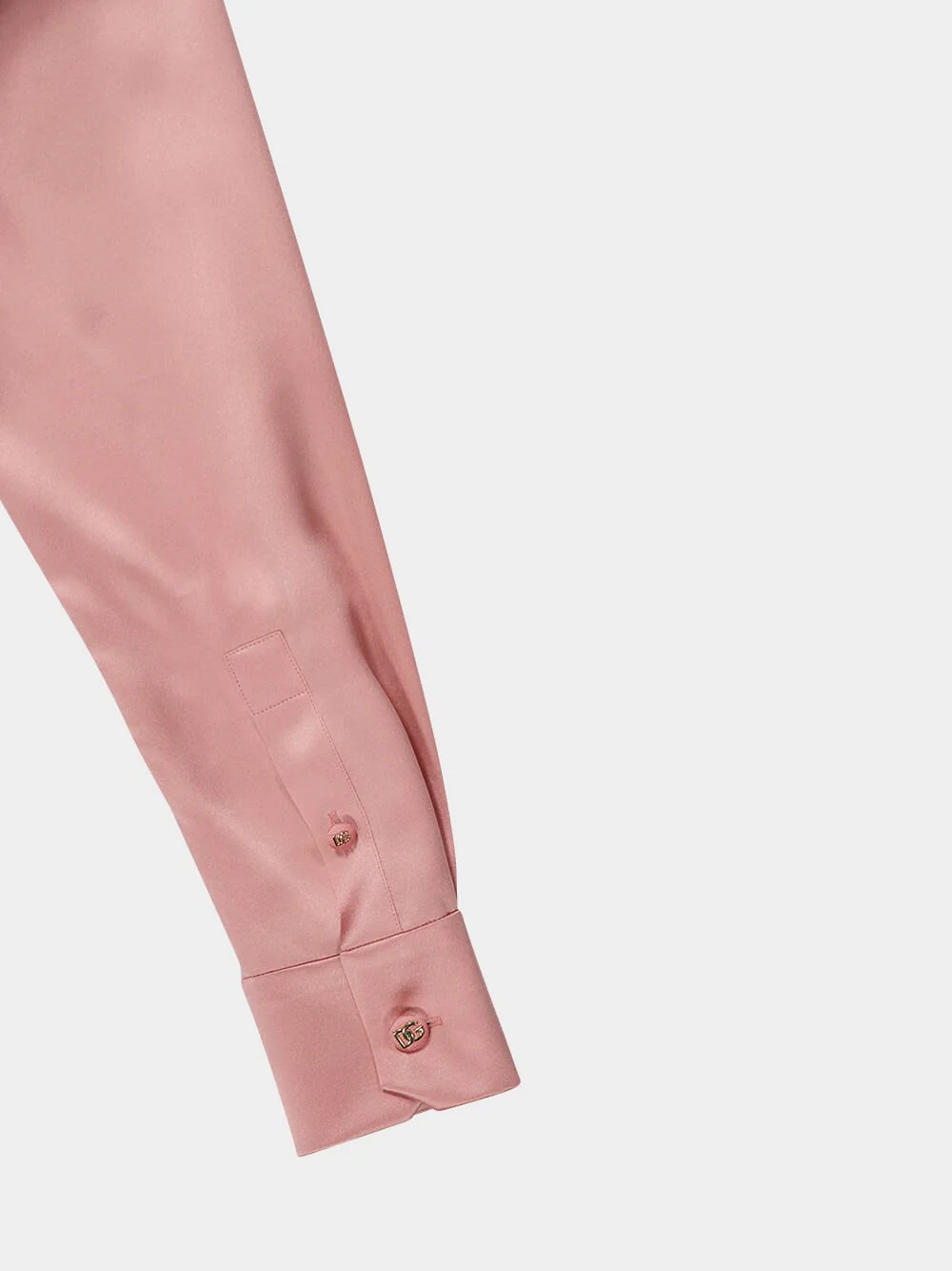 Pink Silk Satin Blouse with Shawl Neck - Image 5