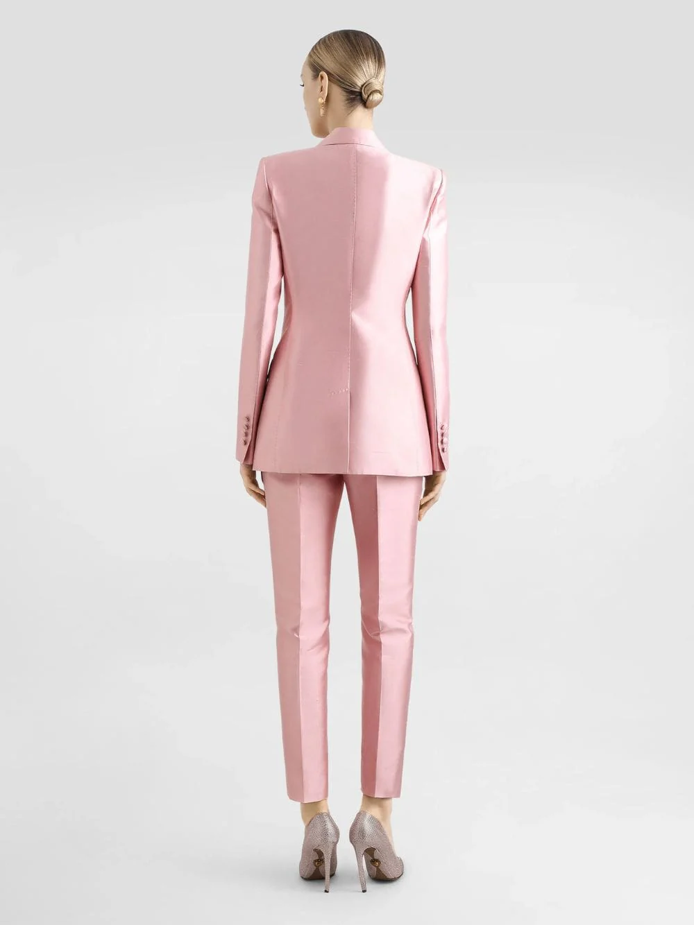 Pink Silk Shantung Blazer - Image 3