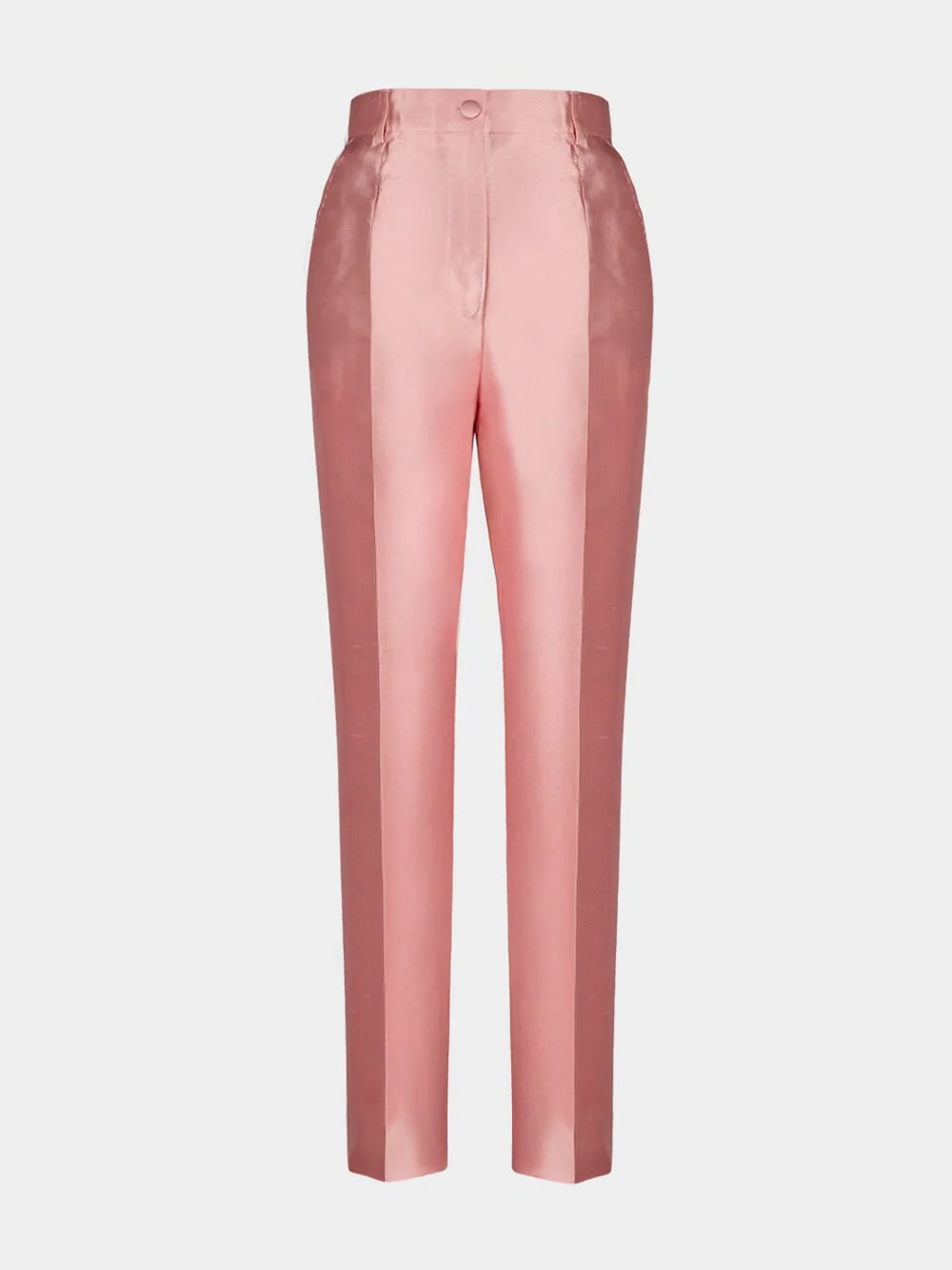 Pink Silk Shantung Trousers