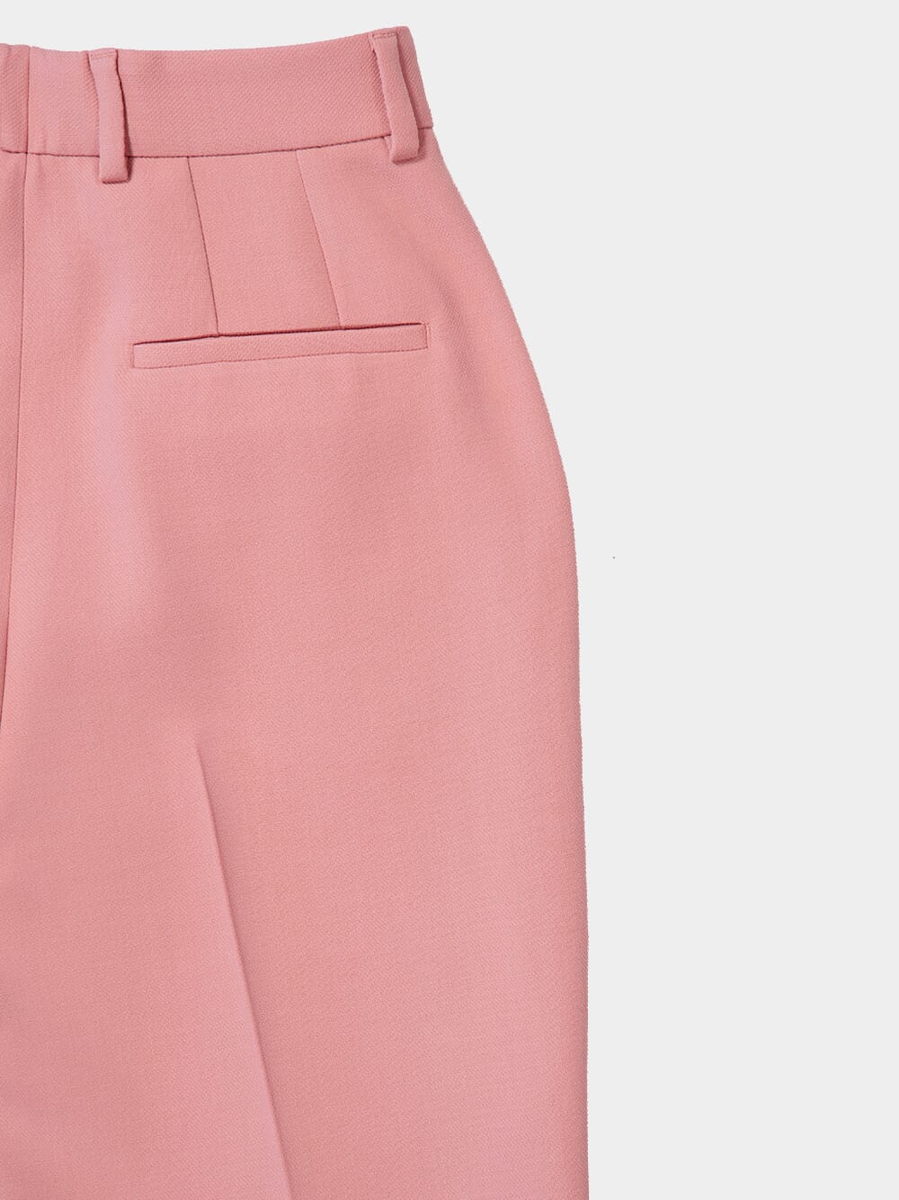Pink Tailored Double Wool Crepe Pants - Image 4