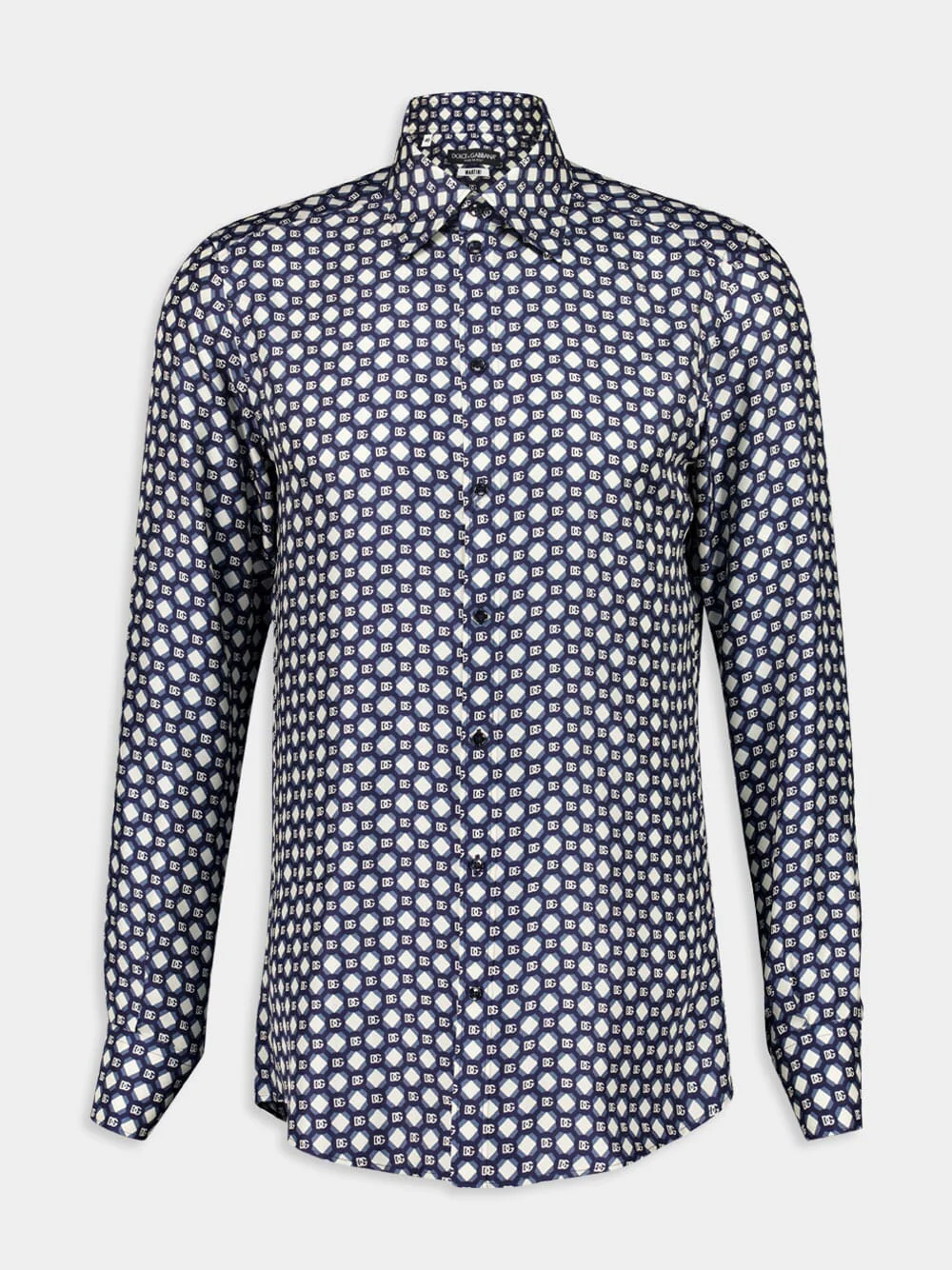 Printed Silk Twill Martini Shirt