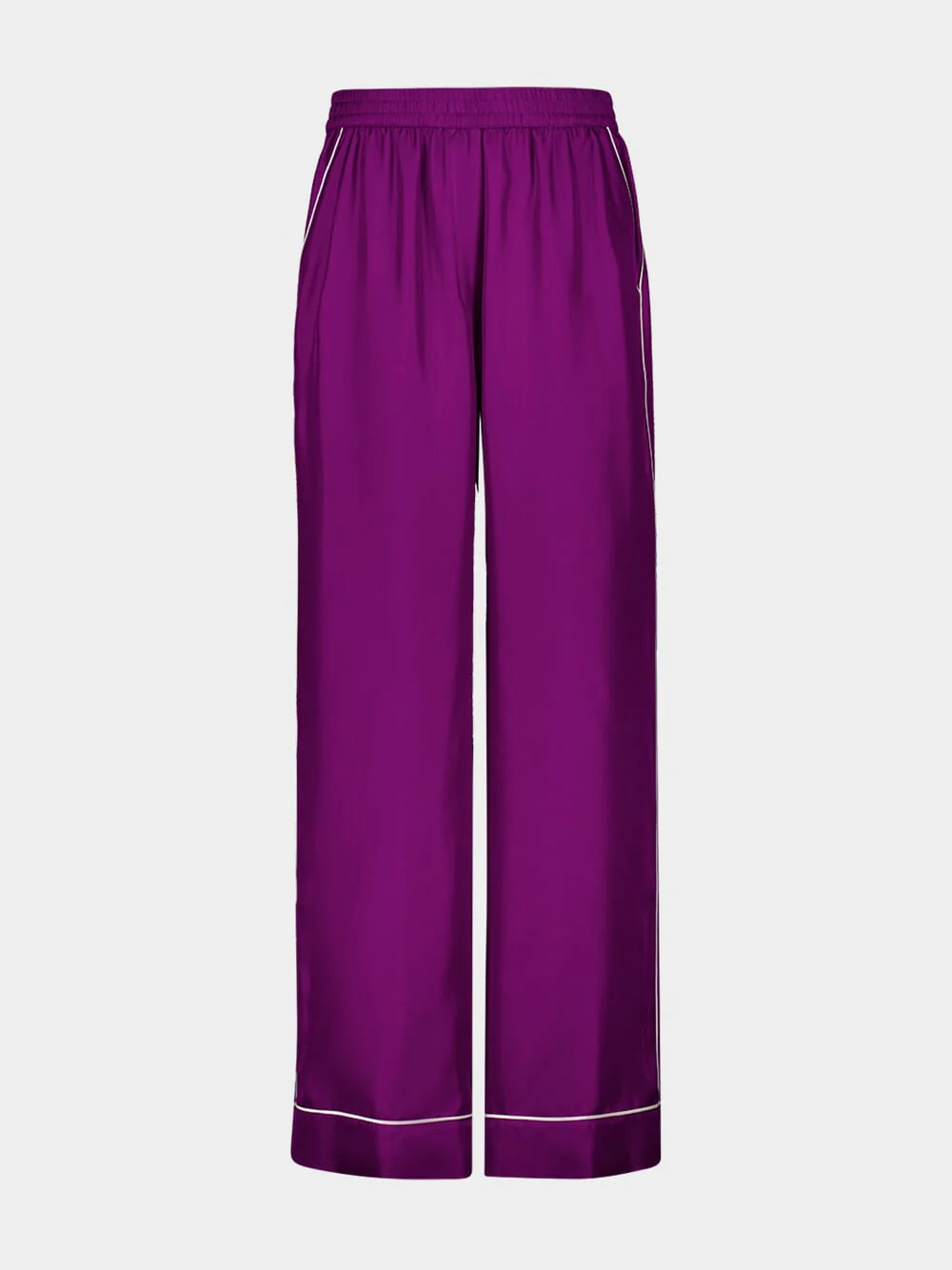 Purple Silk Twill Vanity Pants